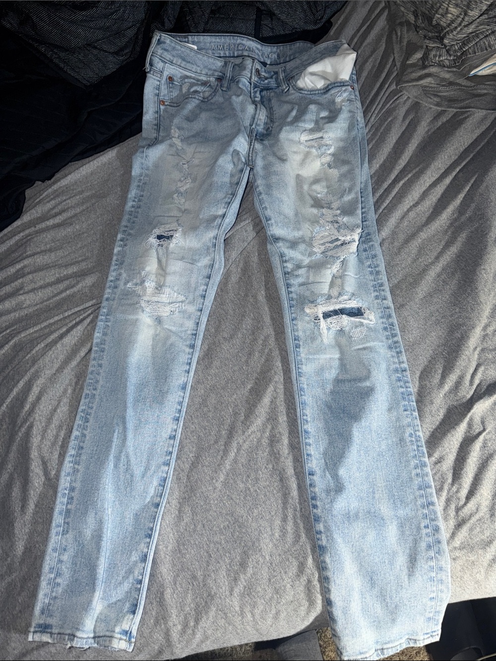 American eagle light wash skinny jeans size 34x32